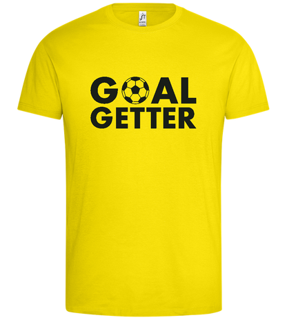 Goal Getter Design - Premium men's t-shirt_YELLOW_front