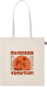 Summer Vacation Design - Essential ecru organic cotton tote bag