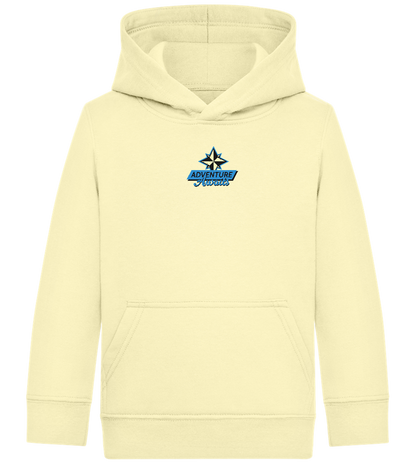 Adventure Awaits Design - Comfort Kids Hoodie_AMARELO CLARO_front