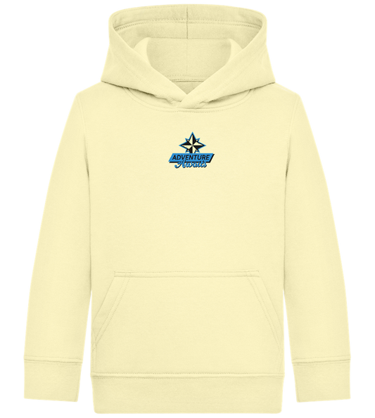 Adventure Awaits Design - Comfort Kids Hoodie_AMARELO CLARO_front