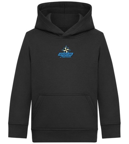 Adventure Awaits Design - Comfort Kids Hoodie_BLACK_front