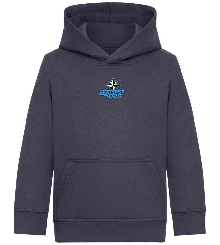 Adventure Awaits Design - Comfort Kids Hoodie_FRENCH NAVY_front