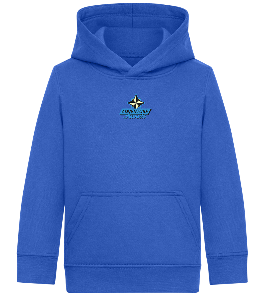 Adventure Awaits Design - Comfort Kids Hoodie_ROYAL_front