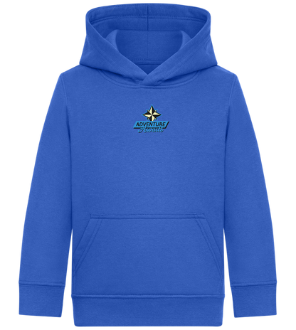 Adventure Awaits Design - Comfort Kids Hoodie_ROYAL_front