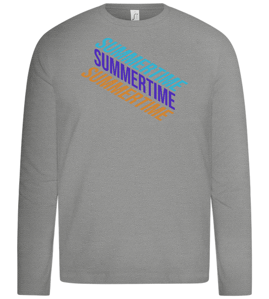 Summertime Text Design - Premium kids long sleeve t-shirt_ORION GREY_front