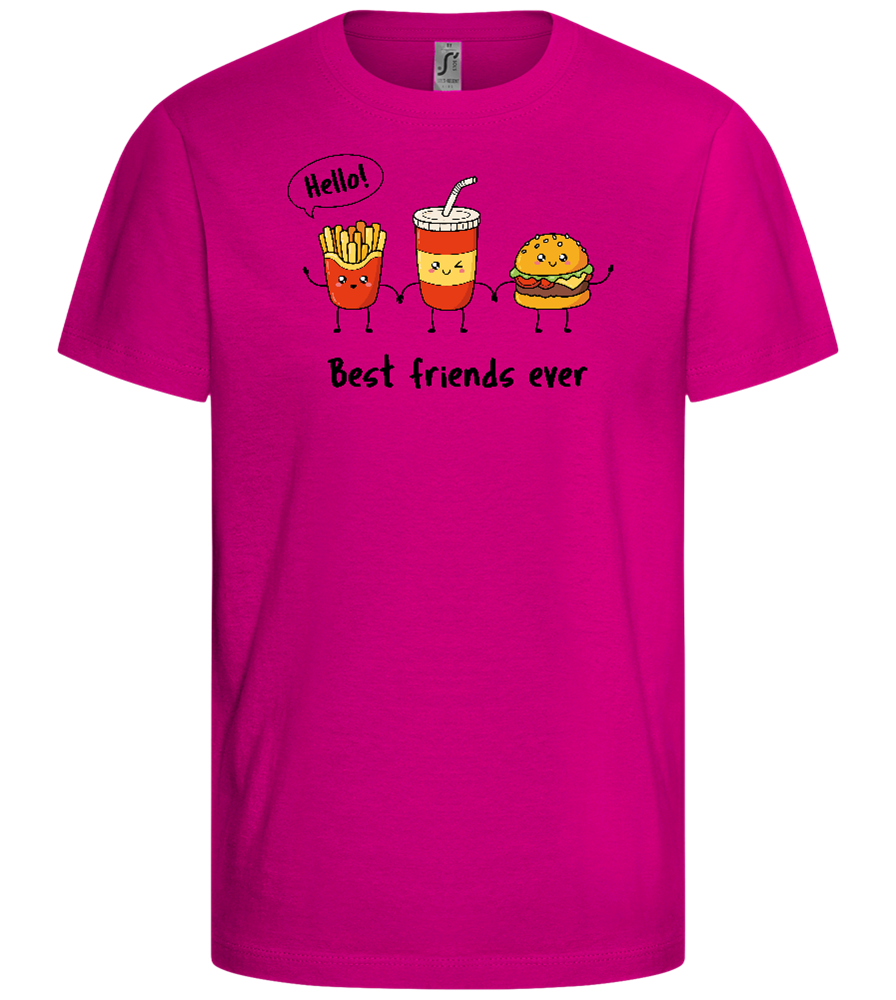 The Best Friends Ever Design - Comfort girls' t-shirt_FUCHSIA_front