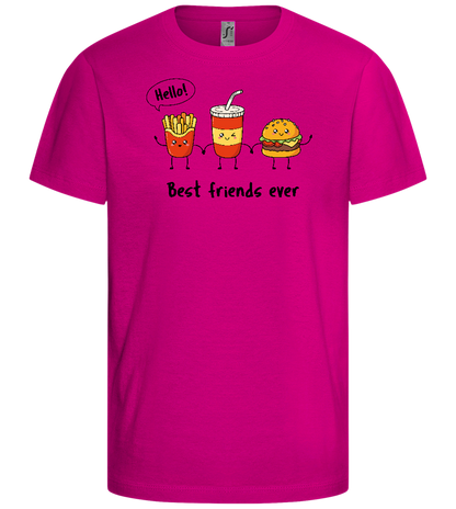 The Best Friends Ever Design - Comfort girls' t-shirt_FUCHSIA_front