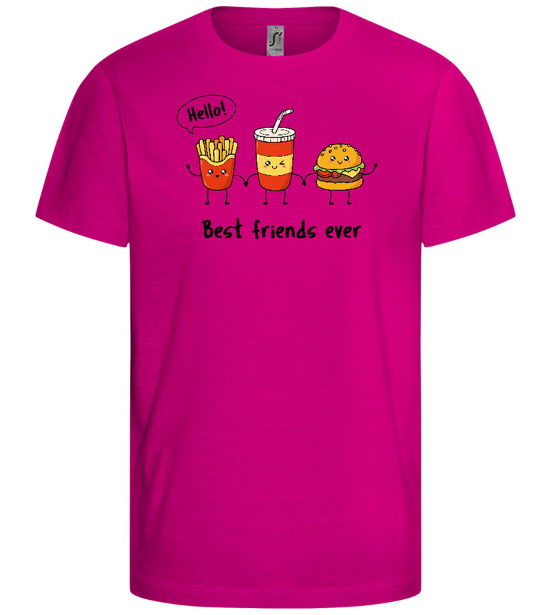 The Best Friends Ever Design - Comfort girls' t-shirt_FUCHSIA_front