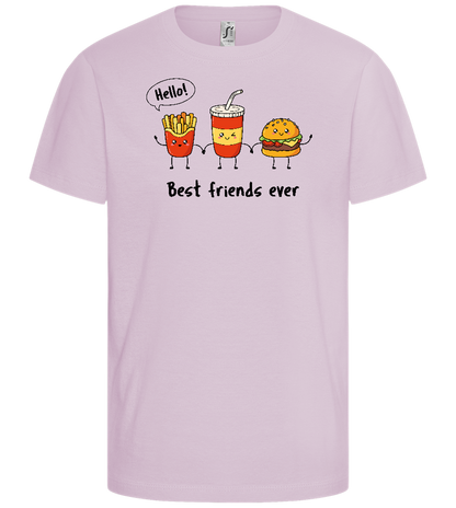 The Best Friends Ever Design - Comfort girls' t-shirt_MEDIUM PINK_front