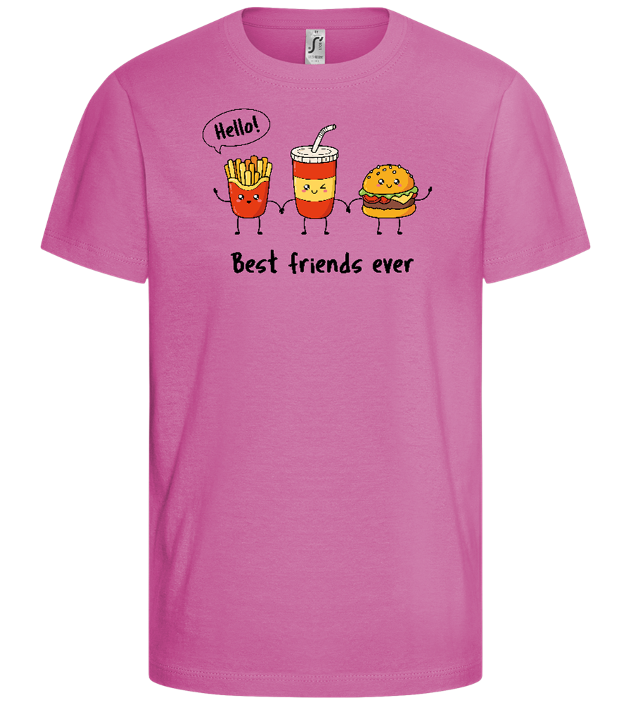 The Best Friends Ever Design - Comfort girls' t-shirt_PINK ORCHID_front