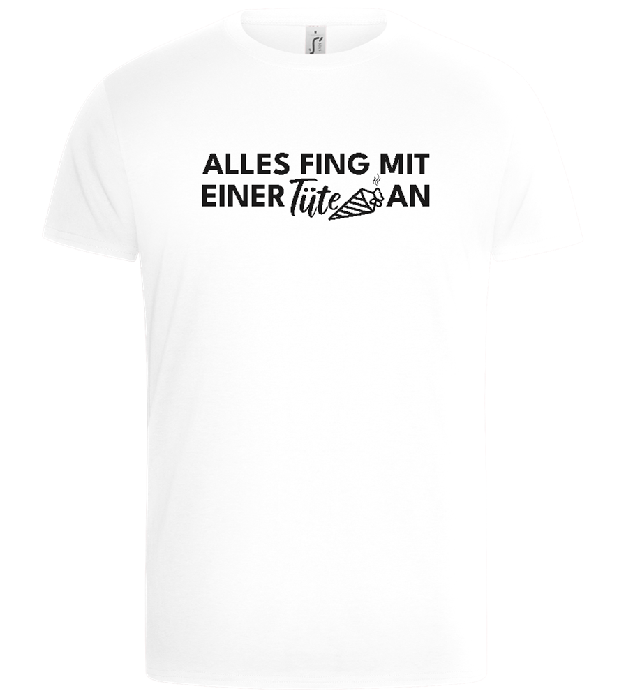 Mit Einer Tüte Design - Basic Unisex T-Shirt_WHITE_front