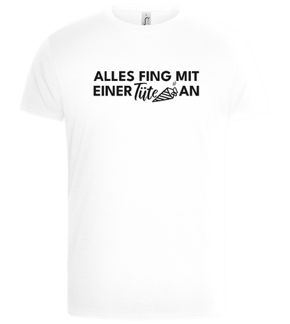 Mit Einer Tüte Design - Basic Unisex T-Shirt_WHITE_front