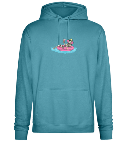 Drink And Chill Design - Premium Essential Unisex Hoodie_POOL BLUE_front