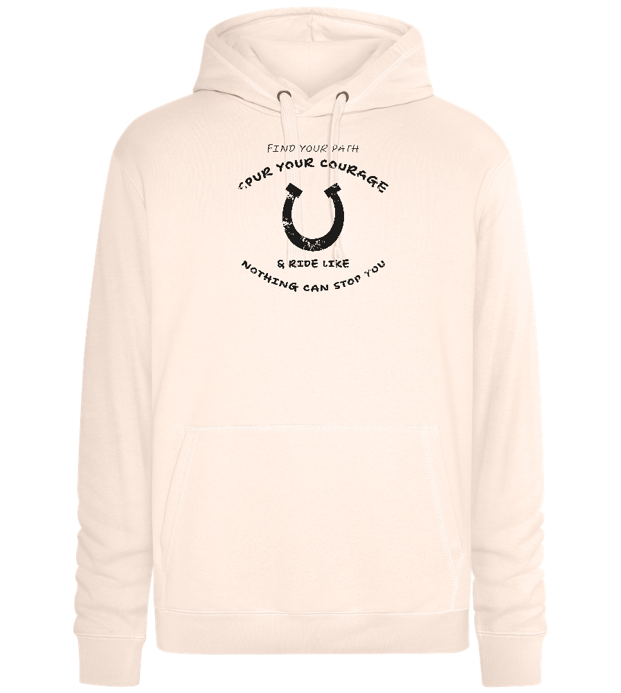 Spur Your Courage Design - Premium unisex hoodie_LIGHT PEACH ROSE_front