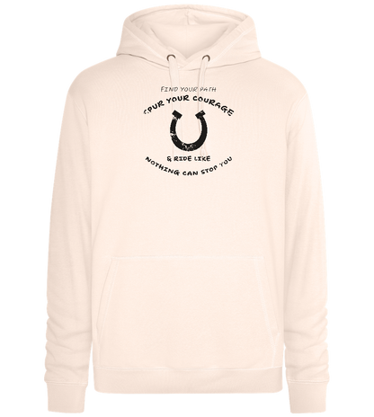 Spur Your Courage Design - Premium unisex hoodie_LIGHT PEACH ROSE_front