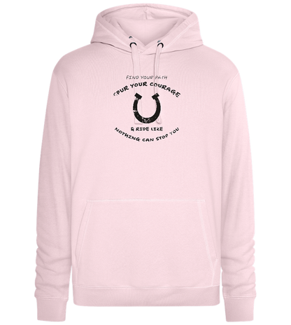 Spur Your Courage Design - Premium unisex hoodie_LIGHT PEACH ROSE_front