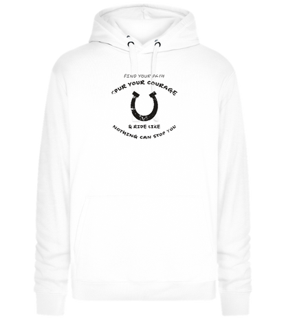 Spur Your Courage Design - Premium unisex hoodie_WHITE_front