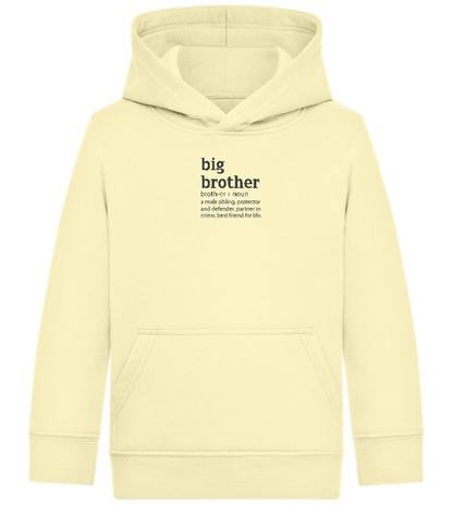 Big Brother Meaning Design - Comfort Kids Hoodie_AMARELO CLARO_front