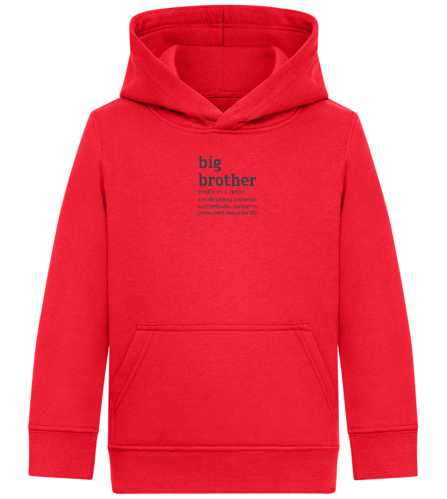 Big Brother Meaning Design - Comfort Kids Hoodie_BRIGHT RED_front