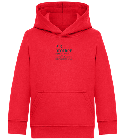 Big Brother Meaning Design - Comfort Kids Hoodie_BRIGHT RED_front