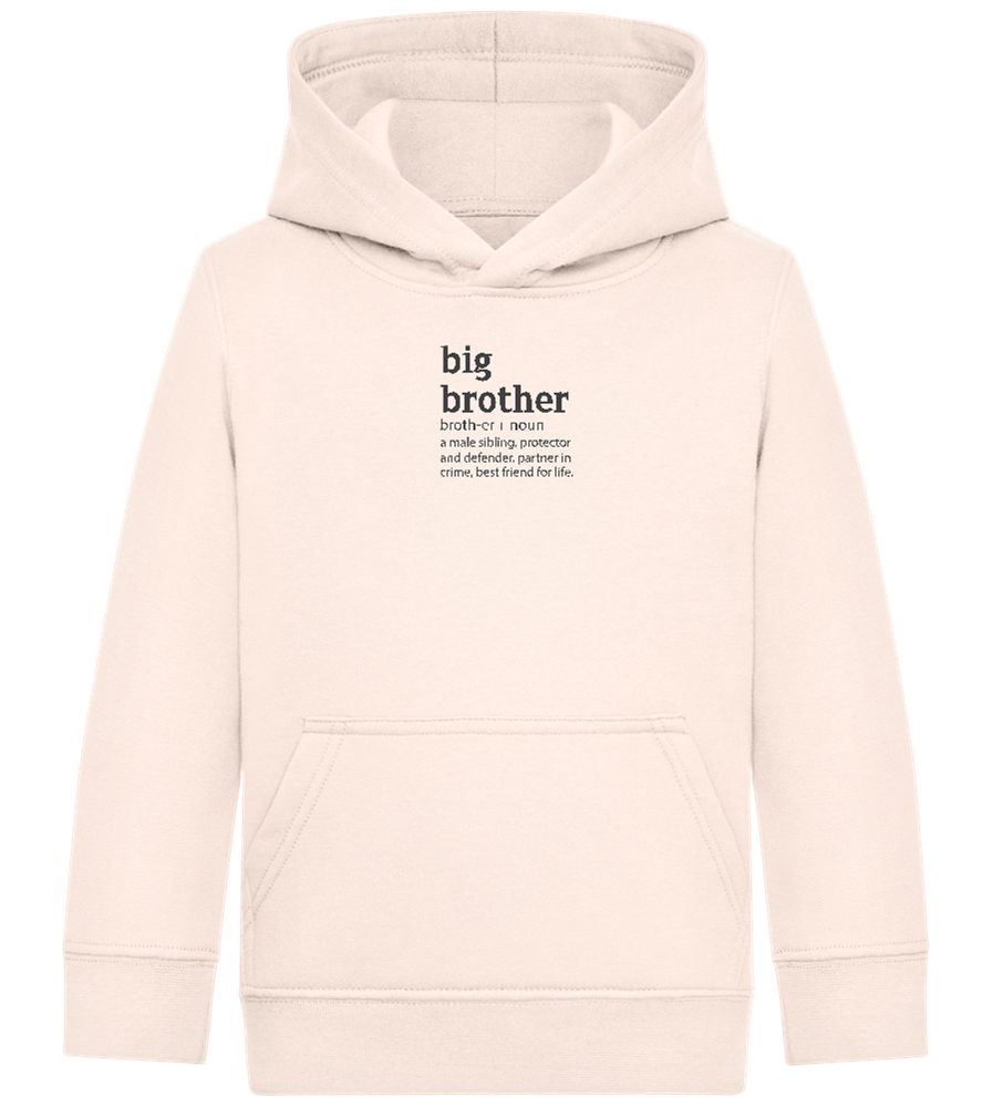 Big Brother Meaning Design - Comfort Kids Hoodie_LIGHT PEACH ROSE_front