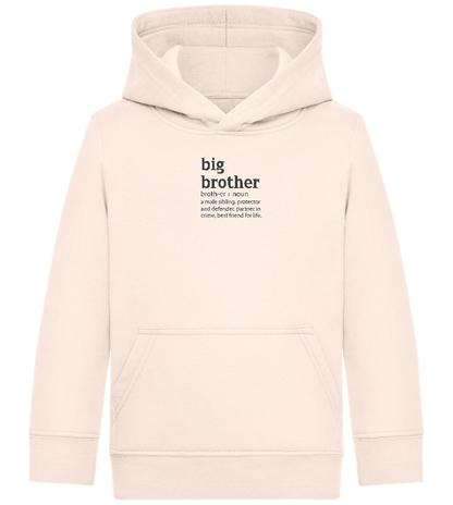 Big Brother Meaning Design - Comfort Kids Hoodie_LIGHT PEACH ROSE_front