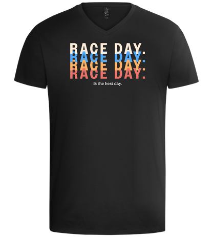 Best Day of the Week Design - Basic men's v-neck t-shirt_DEEP BLACK_front