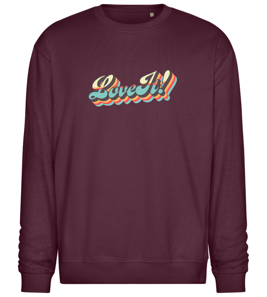 Love It! Design - Comfort Essential Unisex Sweater_BORDEAUX_front