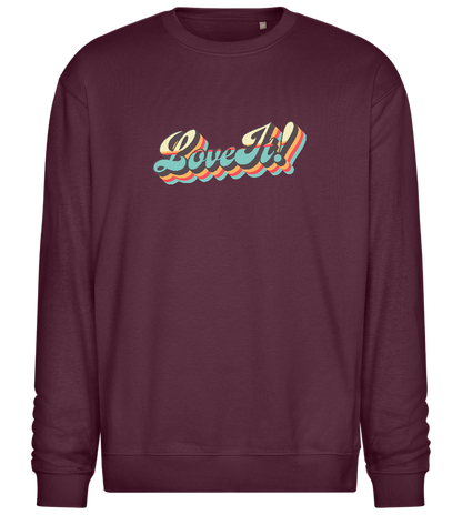 Love It! Design - Comfort Essential Unisex Sweater_BORDEAUX_front