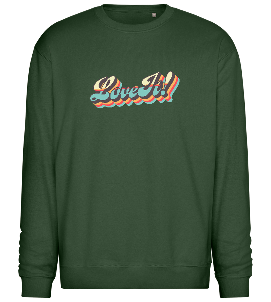 Love It! Design - Comfort Essential Unisex Sweater_GREEN BOTTLE_front