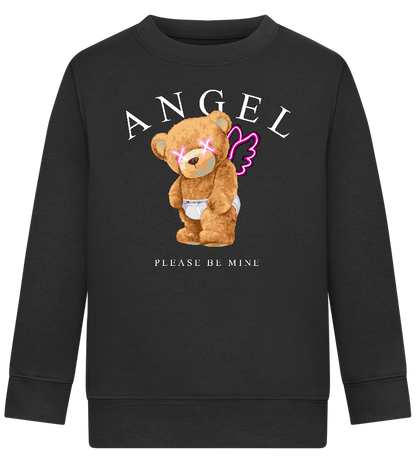 Please Be Mine Design - Comfort Kids Sweater_BLACK_front