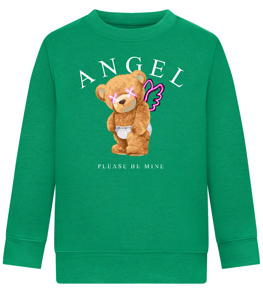 Please Be Mine Design - Comfort Kids Sweater_MEADOW GREEN_front