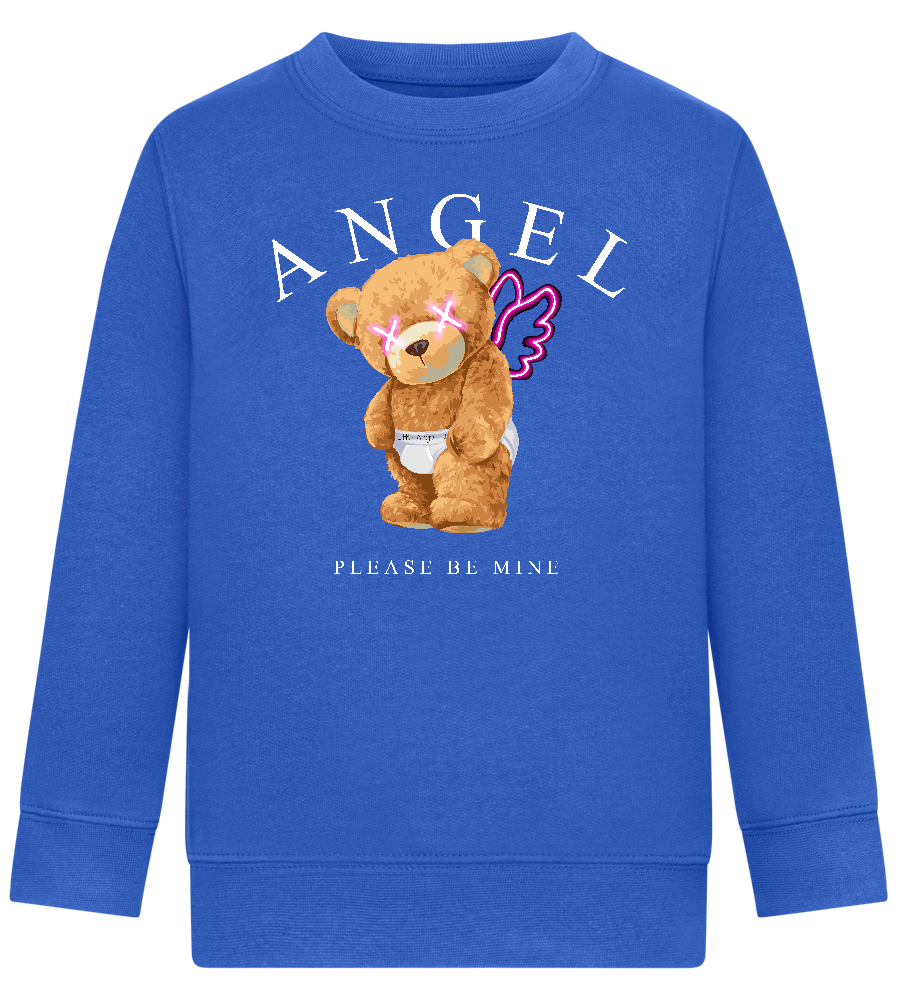 Please Be Mine Design - Comfort Kids Sweater_ROYAL_front