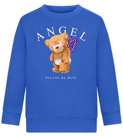 Please Be Mine Design - Comfort Kids Sweater_ROYAL_front