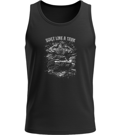 Built Like a Tank Design - Basic men's tank top_DEEP BLACK_front