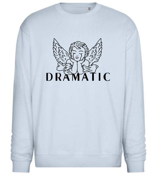 Dramatic Crying Angel Design - Comfort Essential Unisex Sweater_CREAMY BLUE_front