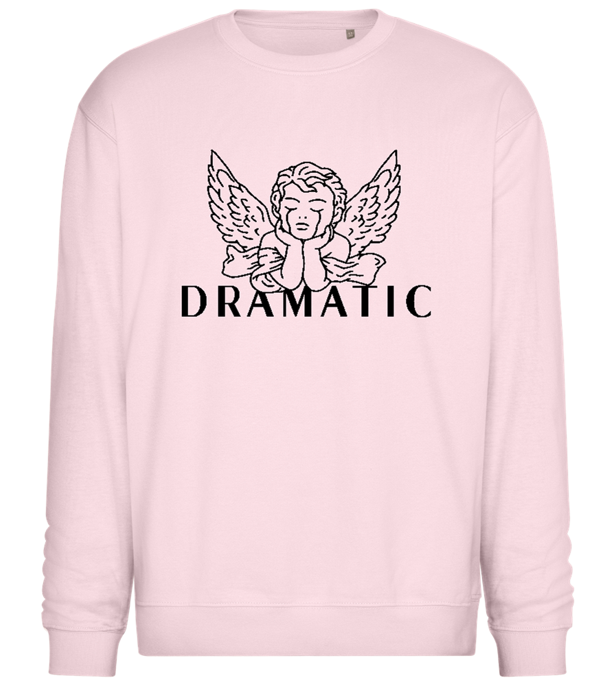 Dramatic Crying Angel Design - Comfort Essential Unisex Sweater_LIGHT PEACH ROSE_front