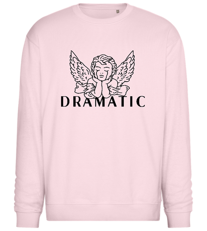 Dramatic Crying Angel Design - Comfort Essential Unisex Sweater_LIGHT PEACH ROSE_front