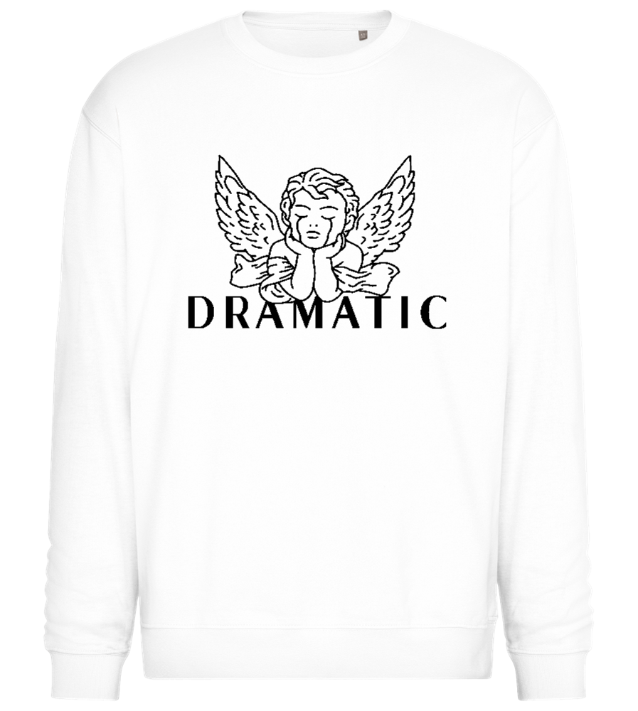 Dramatic Crying Angel Design - Comfort Essential Unisex Sweater_WHITE_front