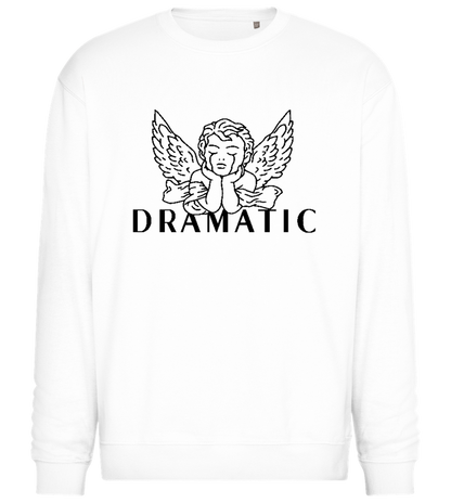 Dramatic Crying Angel Design - Comfort Essential Unisex Sweater_WHITE_front