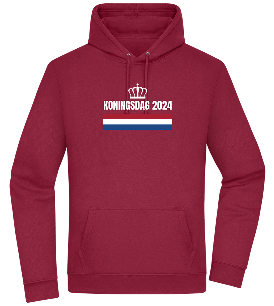 Kingsday Flag Design - Premium Essential Unisex Hoodie_BORDEAUX_front