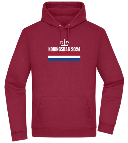 Kingsday Flag Design - Premium Essential Unisex Hoodie_BORDEAUX_front