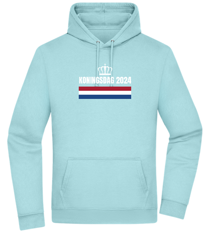 Kingsday Flag Design - Premium Essential Unisex Hoodie_POOL BLUE_front