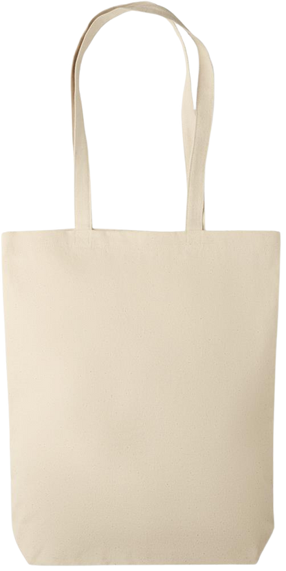 Premium canvas cotton tote bag_BEIGE_front
