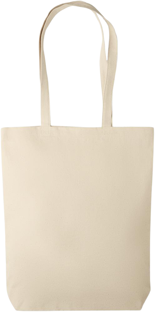 Premium canvas cotton tote bag_BEIGE_front