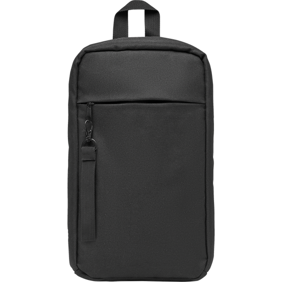 Cross Chest Bag in 600D RPET_BLACK_front