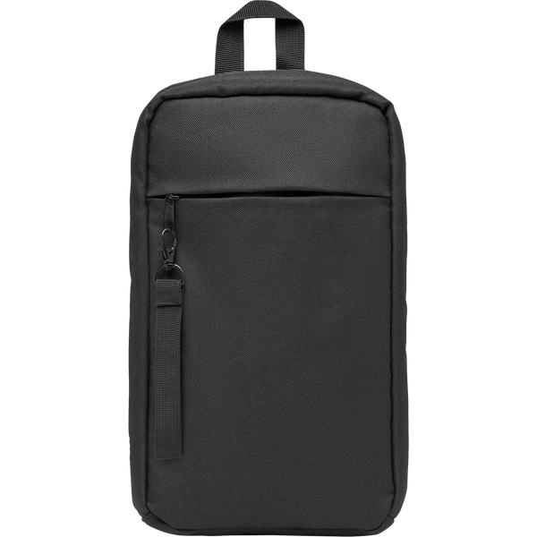 Cross Chest Bag in 600D RPET_BLACK_front