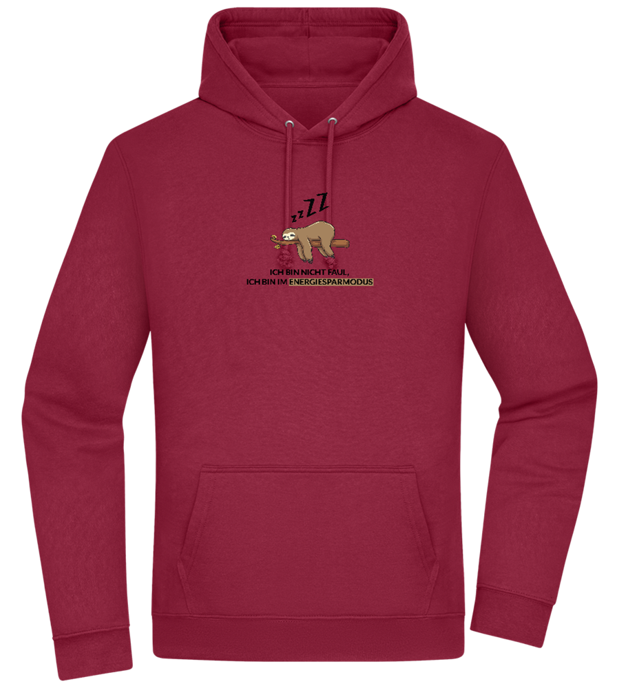 Energy Saving Mode Design - Premium Essential Unisex Hoodie_BORDEAUX_front