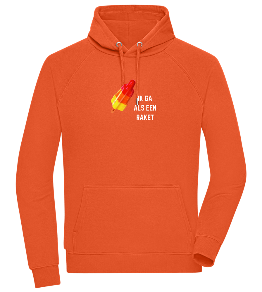 Ik Ga Als Een Raket Design - Comfort unisex hoodie_BURNT ORANGE_front