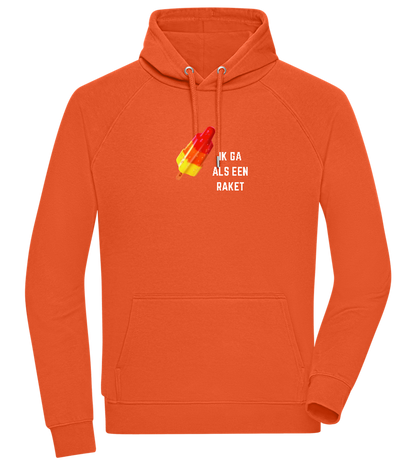 Ik Ga Als Een Raket Design - Comfort unisex hoodie_BURNT ORANGE_front